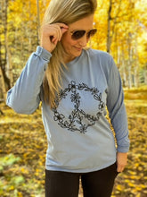 Load image into Gallery viewer, Floral peace long sleeve tee

