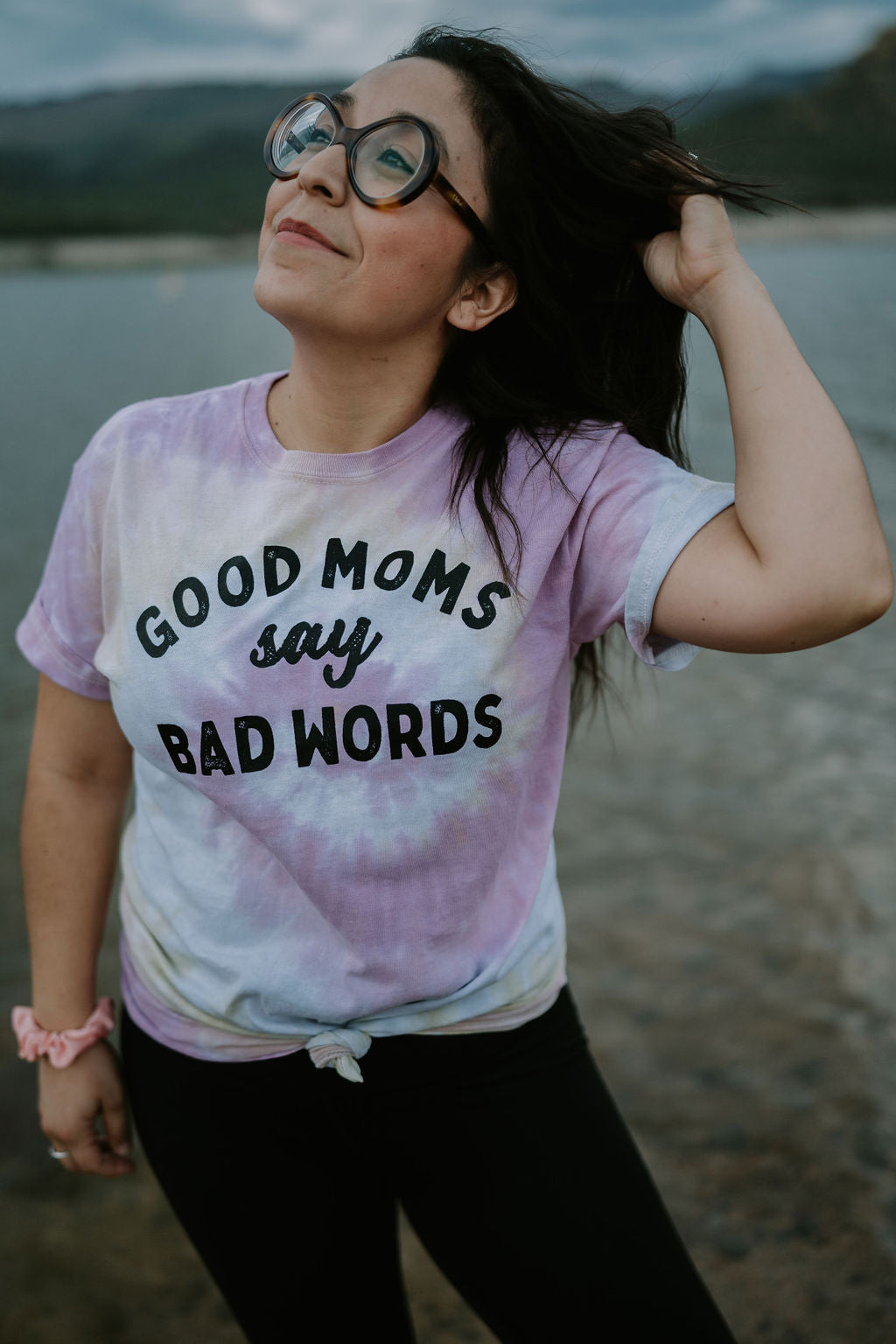 Good Moms Say Bad Words Tie Dye Tee